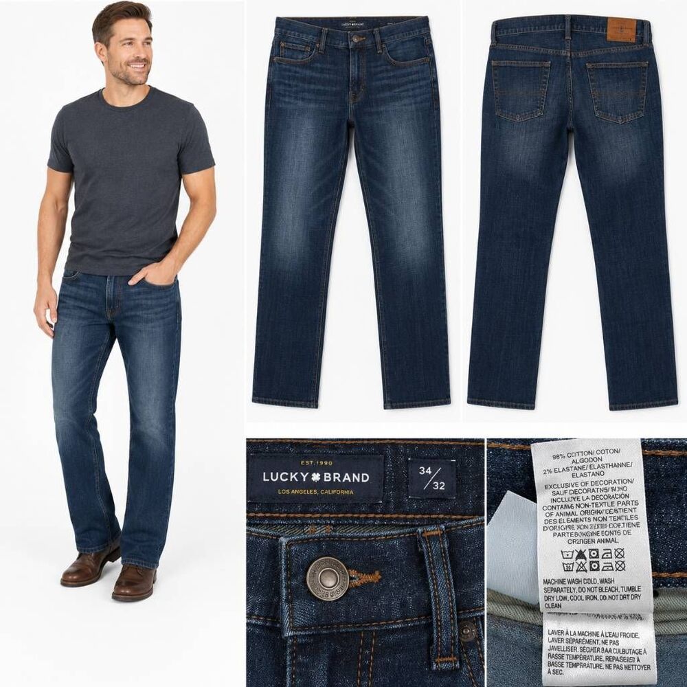Lucky Brand 361 Vintage Straight Jeans 34x32 Stretch